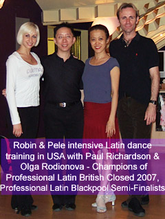 Robin Chee & Pele Lim intensive Latin dance training in USA by Paul Richardson & Olga - 7th Professional Latin Blackpool 2007