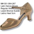 Lady Latin Dance Shoes Lizard Suede Reg. Width Latino Heel 5cm