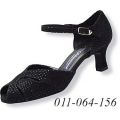 Lady Latin Dance Shoes 011-064-156 F Latino5cm BkVelvetPatentDot