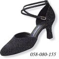 Dance Shoes Lady Court 058-080-155 E� Latino6.5cm BlkMultiVelvet