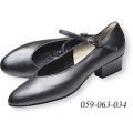 Dance Shoes Lady Court 059-063-034 F Block 3cm Black Leather