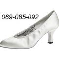 Dance Shoes Lady Court 069-085-092 E� Flare 6.2cm White Satin