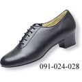 Men Latin Dance Shoes Regular Cuban Heel 4cm Black Lamb Leather