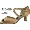 Dance Shoes Lady Latin Satin Tan Regular F Width Latino Heel 5cm